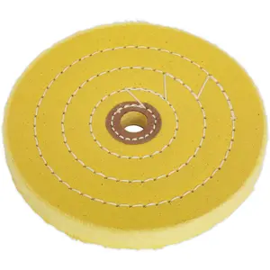 Coarse Cotton Buffing Wheel for Bench Grinders - 150mm x 13mm Bore