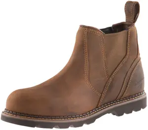 Buckbootz B1555SM Safety Dealer Work Boots Waxed Brown - Size 11