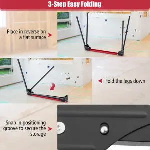 Costway 2 Pack Folding Saw Horses Compact Tools Heavy-duty Work Table w/ Quick Open Legs