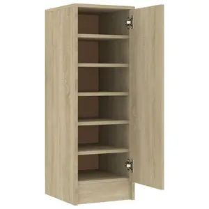 Berkfield Shoe Cabinet Sonoma Oak 32x35x92 cm Engineered Wood