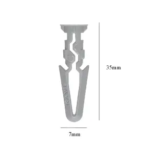 50 x Genuine Rawl Plasterboard Hollow Wall Plugs 7 x 35mm Expansion Fixings, Grey