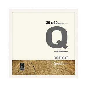 nielsen Quadrum 30 x 30cm Matt White Wooden Picture Frame