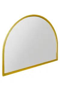 MirrorOutlet - The Arcus - Gold Metal Framed Arched Garden Wall Mirror 49" x 35" (125 x 90cm)