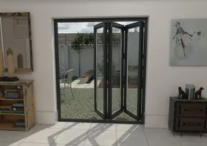 Green & Taylor Anthracite Grey Aluminium External Bifolding Doors - 3 Left - 1790 x 2090mm (WxH)