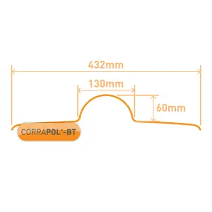 Corrapol Green Bitumen Ridge piece (L)950mm (W)420mm