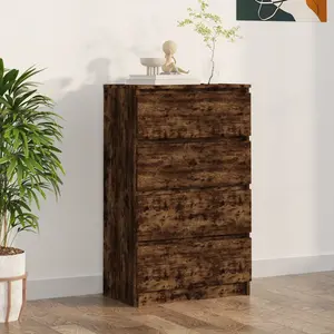 Bundine Sideboard  60x35x98.5 cm Engineered Wood Smoked Oak