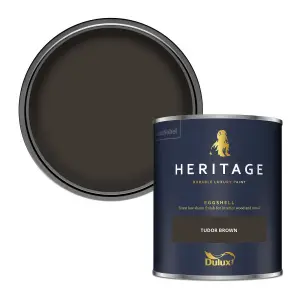 Dulux Trade Heritage Tudor Brown Eggshell Wall paint, 750ml