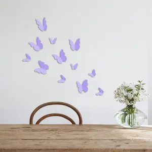 3D Butterflies Lavender Stock Clearance Wall Decor Art