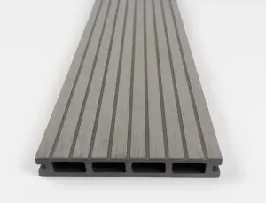 Composite Decking 140mm x 3m Grey PK8 (Clips Included)