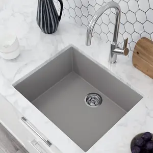 Astini Scuti 1.0 Large Bowl Grey SMC Synthetic Inset/Undermount Kitchen Sink