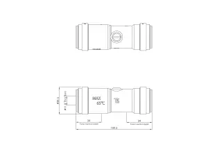 Flomasta Push-fit Isolating Valve SV44M (Dia)36mm