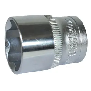 1/2" Drive 24mm Metric Super Lock Shallow 6-Sided Single Hex Socket Bergen