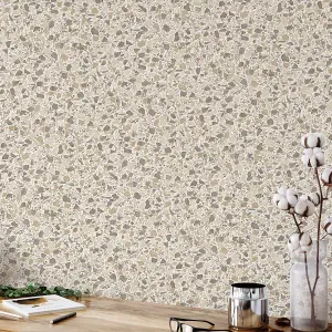 Fine Decor FD24953 Terrazzo Wallpaper, Natural