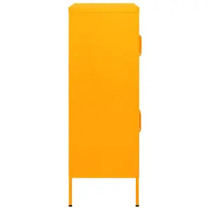 Berkfield Storage Cabinet Mustard Yellow 80x35x101.5 cm Steel