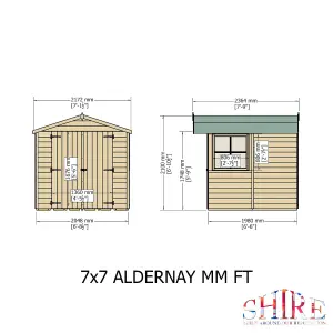 Shire Alderney  7x7 Garden Shed