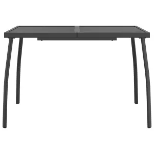 Berkfield Garden Table Anthracite 110x80x72 cm Steel Mesh