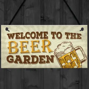 Red Ocean Garden Bar Sign For Garden Pub Man Cave Sign Shed Hanging Plaque Friendship Gift