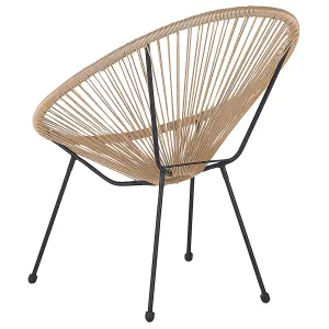 Garden Chair ACAPULCO II PE Rattan Natural