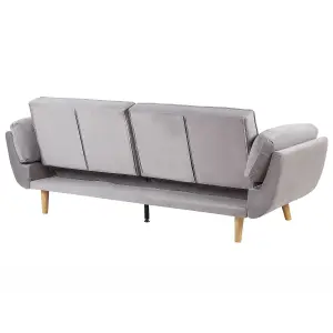 Sofa Bed ASBY Light Grey Velvet