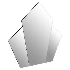 Interiors by Premier Yula Triangular Wall Mirror With Silver Finish Frame