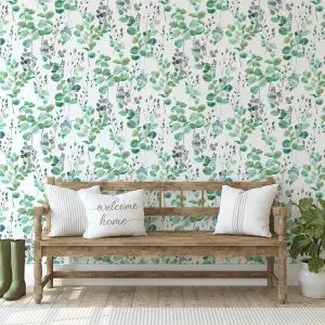 Sublime Watercolour Green Smooth Wallpaper Sample