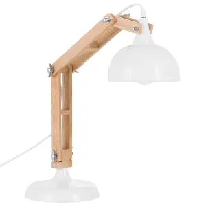 Beliani Industrial Desk Lamp White SALADO