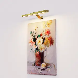 CGC LIBRA Satin Gold LED Rechargeable Magnetic USB Over Picture Wall Light