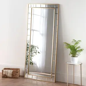 Yearn Full Length Brass Bevelled Mirror 173x81cm