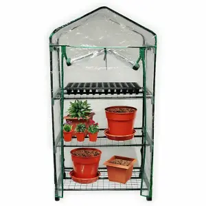 3 Tier Garden Greenhouse with PVC Cover