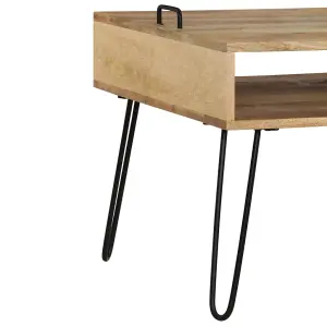 Berkfield TV Stand Solid Mango Wood 110x35x45 cm