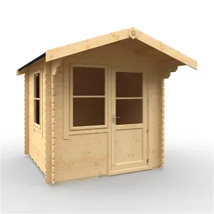 8ft x 8ft (2350mm x 2350mm) Horsforth "The Augusta" 28mm Log Cabin With 2 Opening Windows