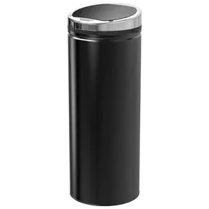 Stainless Steel 50 Litre Motion Sensor Rubbish Bin Black