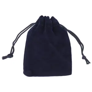 10pcs Velvet Gift Bags with Drawstrings, Small Candy Pouches Party Favor Bags, Navy Blue - 7x9cm