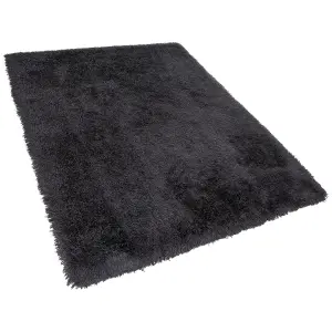 Shaggy Area Rug 200 x 300 cm Black CIDE