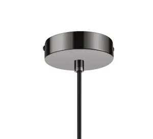 GoodHome Salford Round Black Chrome effect 3 Lamp LED Pendant ceiling light, (Dia)470mm