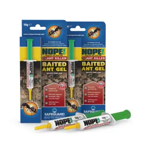 NOPE Ant Killer Syringe (2x10g) Baited Ant Gel Indoor & Outdoor Total Nest/s Eradication. Zero mess & refillable.