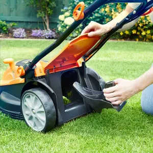 LawnMaster 1600W 37cm Electric Lawn Mower with Rear Roller - 2 Year Guarantee