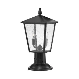 Elstead Hinkley Huntersfield Outdoor Pedestal Light Black, IP44