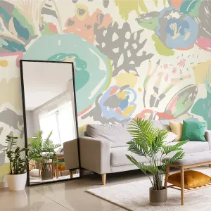 Origin Murals Abstract Floral Pastel Blue Matt Smooth Paste the Wall Mural 350cm wide x 280cm high