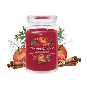 Yankee Candle Signature Large Jar Red Apple Wreath 2 Wick