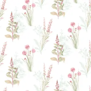 Galerie Abby Rose 4 Teal Pink Flora Smooth Wallpaper