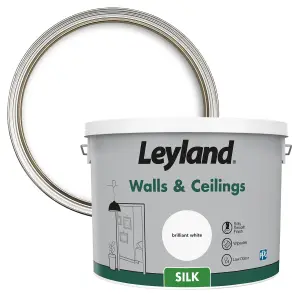 Leyland Brilliant White Silk Emulsion paint, 10L