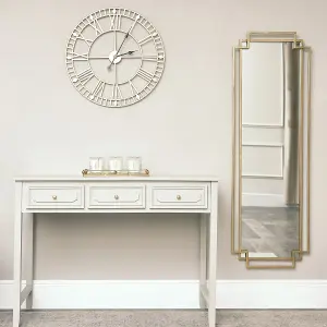 Melody Maison Gold Art Deco Wall Mirror 142cm x 47cm