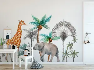 African Zoo Digital Mural 350cm x 255cm