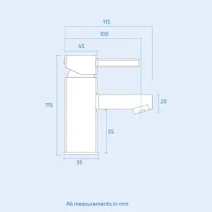 Nes Home Kia Cloakroom Basin Mono Mixer Tap & Waste Chrome