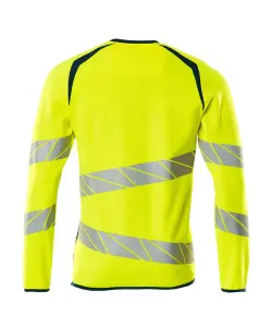 Mascot Accelerate Safe Modern Fit Sweatshirt (Hi-Vis Yellow/Dark Petroleum)  (XXXX Large)