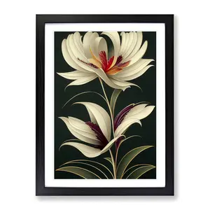 The Cosmopolitan Flower - Single Picture Frame Print Black Framed / 34cm H x 25cm W x 2cm D