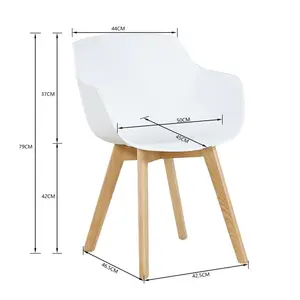 Neve Dining Armchair (Set of 4) White