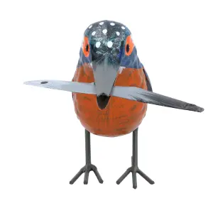 Hand Painted Metal Kingfisher Garden Ornament Sculpture Gift 8.5x12x20cm