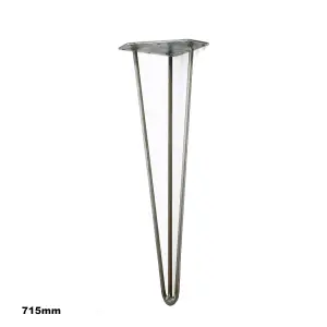 Oakcrafts - Antique Cast Iron Heavy Duty Hairpin Leg - 715mm - Pack of 4 Legs